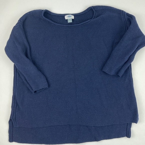 Old Navy Sweater Womens Medium Blue Crew Neck - Picture 1 of 9
